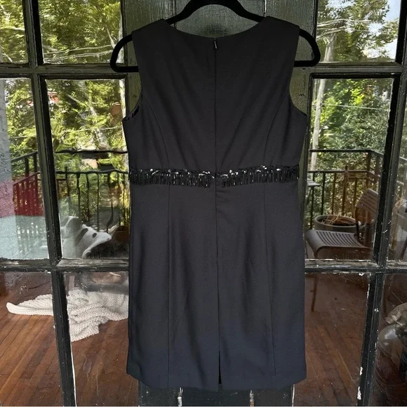 Vintage John Roberts Little Black Dress w/ Beading Size 10P - Picture 4 of 7